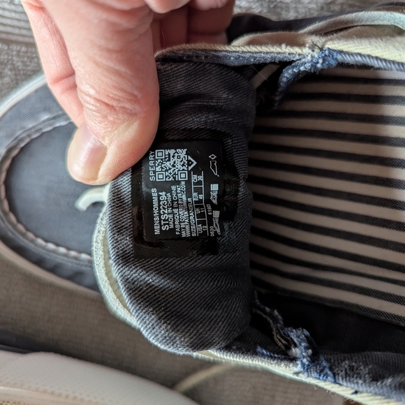 Sperry Men's Gray and Tan Boat Shoes - Picture 3 of 4